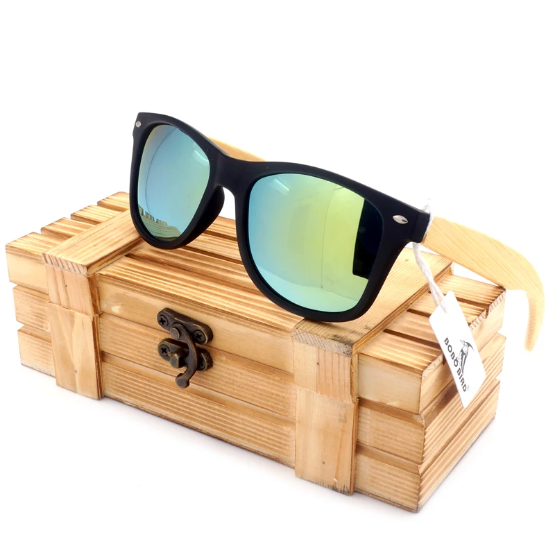 Мужские солнцезащитные очки BOBO BIRD Bamboo с поляризационными линзами, женские и мужские с деревянными подарочными коробками, крутые солнцезащитные очки для друзей в качестве подарка