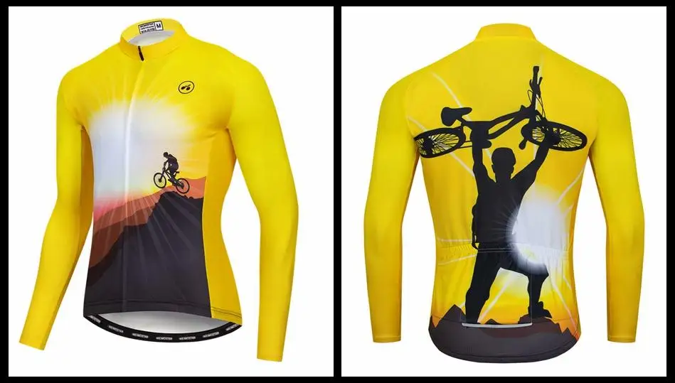 Weimostar Pro Team трикотаж осень с длинным рукавом гоночный Спорт велосипедный одежда Светоотражающие горный трикотаж