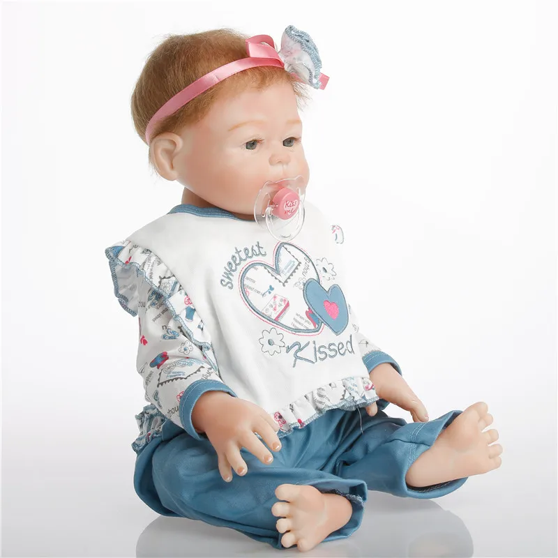 SanyDoll 20 дюймов 50 см силиконовые куклы для новорожденных, реалистичные куклы в форме сердца полотенце милая кукла