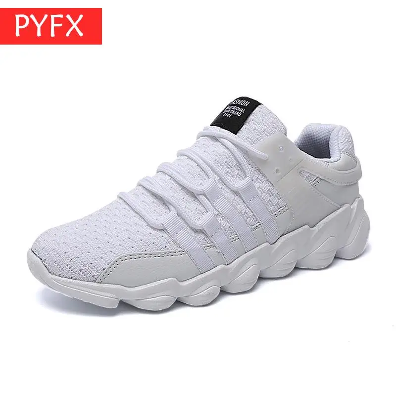 

Autumn casual stretch cloth breathable lightweight men's running shoes wear shock absorption mesh white fitness outdoor shoes