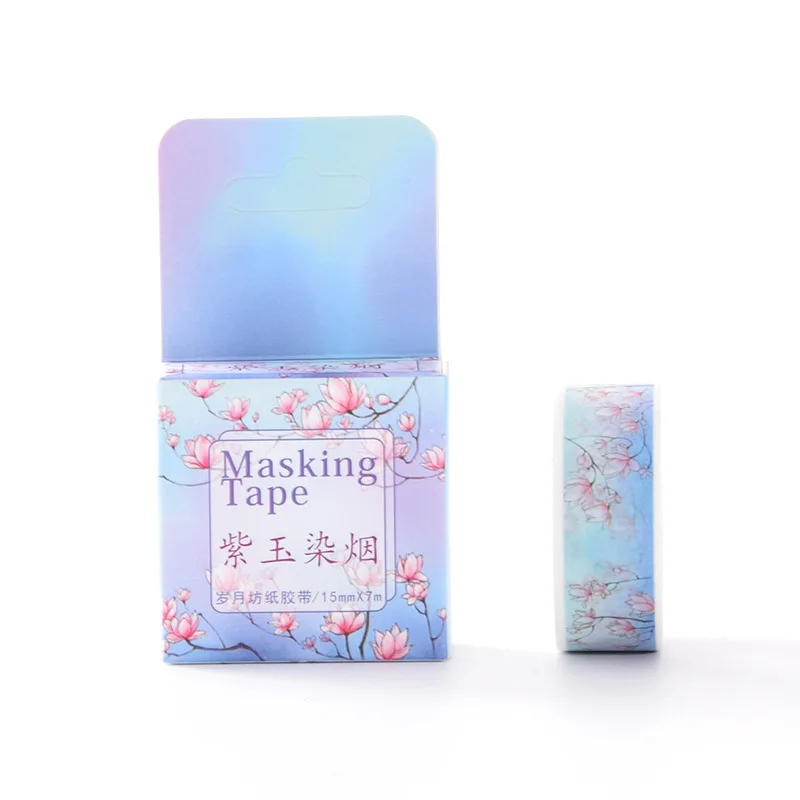 Винтаж пуля журнал лента Washi Kawaii Flower изоляционная DIY Washitape Милая декоративная