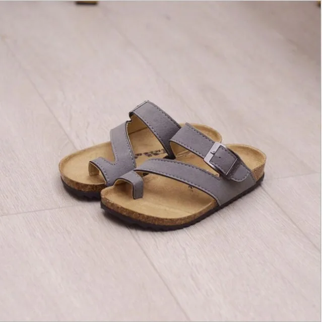 Летняя детская обувь настоящая детская кожаная обувь натуральная кожа Мальчики сандалии корова скот кожаные пляжные сандалии - Цвет: Same as picture