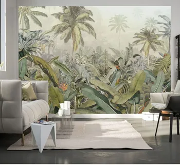 

Paint Tropical Rainforest Leaf Plant Wallpaper Mural for Living Room Sofa Backaground 3d Photo Mural 3d Wall Mural Wall paper