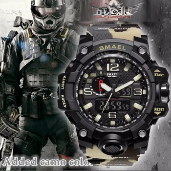 

Top Luxury Brand SMAEL Men Sports Watches Men's Camouflage Khaki Quartz Clock Man Army Military Wrist Watch Relogio Masculino G3
