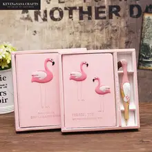 Фламинго набор блокнотов блокнот с ручкой набор дневник день кавайный планировщик дневник канцелярские принадлежности Школьные принадлежности учеба подарочные инструменты