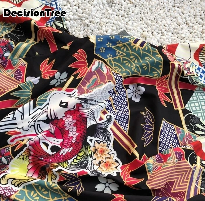 2019 summer mens kimono japanese clothes streetwear casual kimonos jackets harajuku japan style cardigan outwear Cardigan Jacket