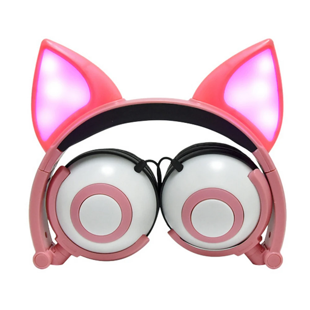 E0071-Kids Glowing Headphone-light red
