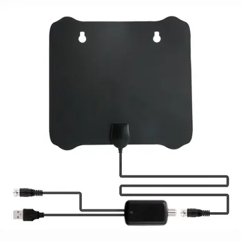 

50 Miles Range European American Indoor Flat HD Digital Indoor Amplified TV Antenna Aerial Easy Install