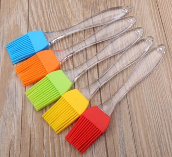 

Free Shipping+Wholesale Silicone Basting Pastry Oil Brush Cake Bread Butter Baking With Transparent Handle,500pcs/lot