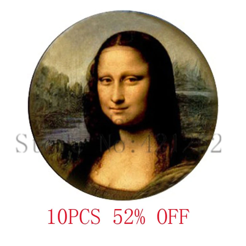 

Leonardo da Vinci Pendant Mona Lisa Pendant Glass Photo Cabochon Necklace keyring bookmark cufflink earring
