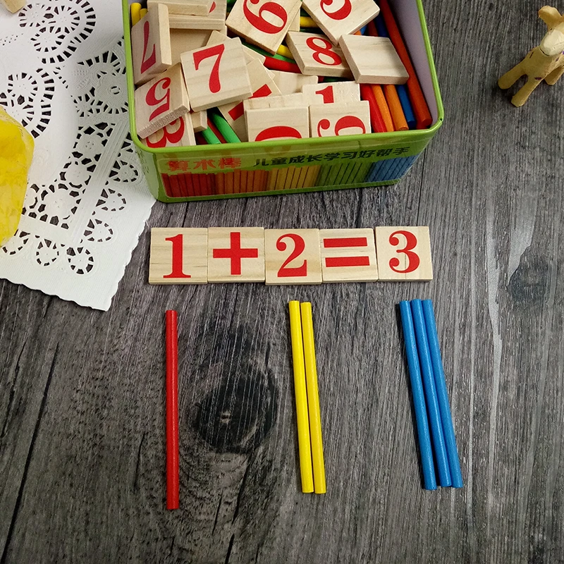 Arithmetic Toys for Kids Count the Stick Wooden Toys Iron Box Package Mathematical Operation 3-4-5-6-7-8 Years Arithmetic Toys for Kids Count the Stick Wooden Toys Iron Box Package Mathematical Operation 3-4-5-6-7-8 Years