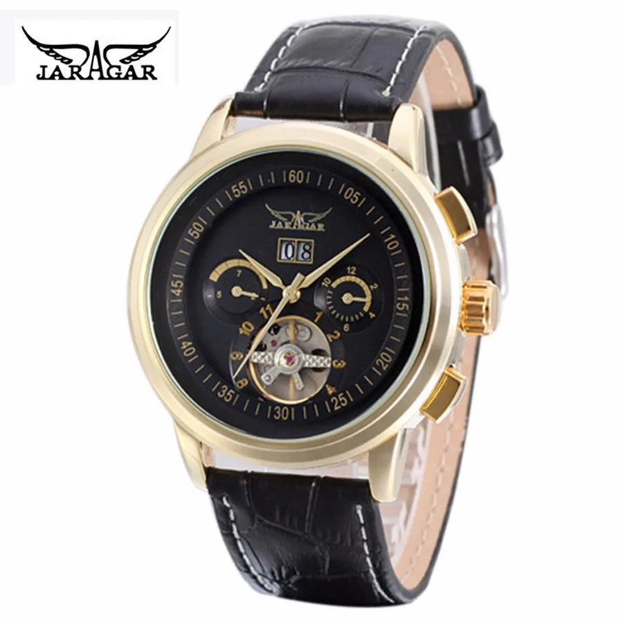 

JARAGAR Brand Designers Multi Function Automatic Mechanical Big Watches Atmos Army Clock Men's Tourbillon Watch relogio masculin