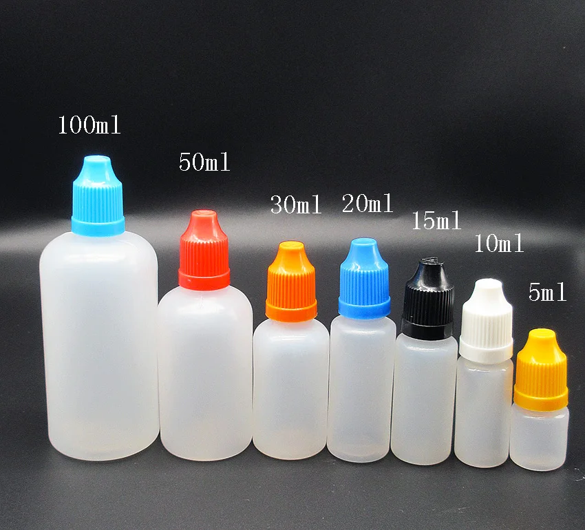 PE long thin dropper bottle