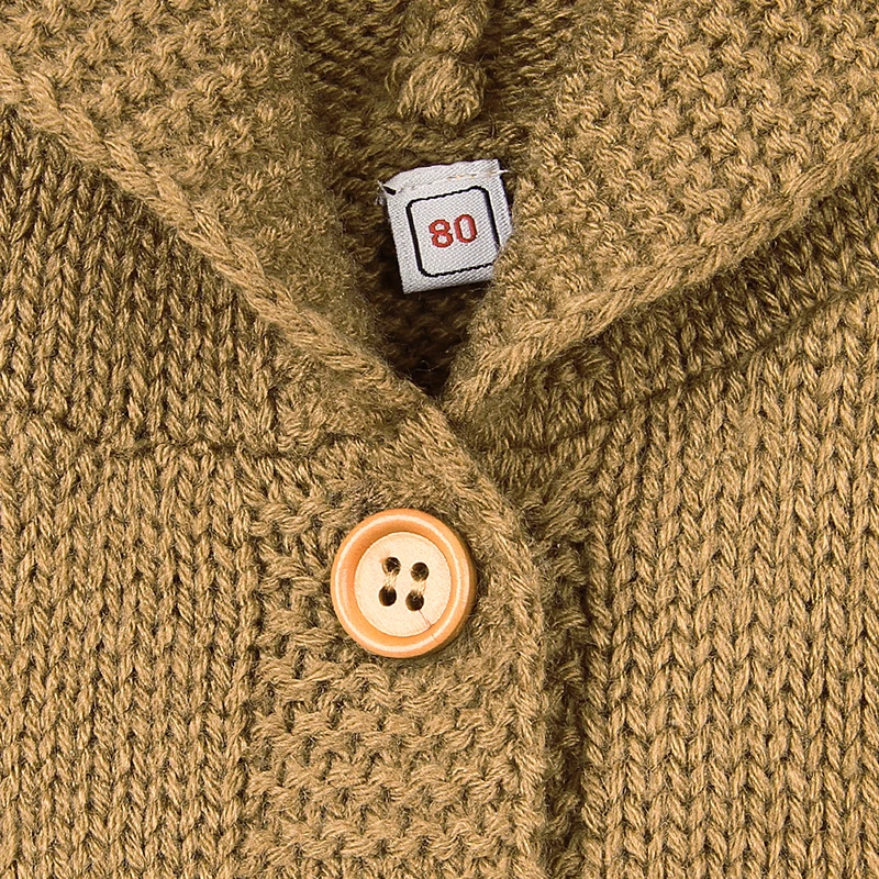 Зимнее пальто для малышей вязаный свитер с заячьими ушками, милый трикотажный пуловер для малышей, верхняя одежда