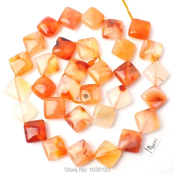 

High Quality 10mm Pretty Natural Color Red Agates Rhombic Shape Gems Loose Beads Strand 15" DIY Creative Jewellery Making w2883