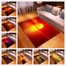 3D мечта закат декоративные ковры для гостиной спальни коврики украшение комнаты девочки коврики детские ползающие противоскользящие мягкие ковры