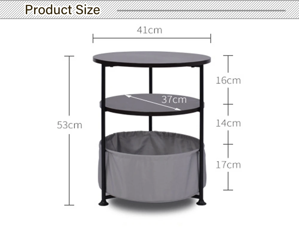 Household Movable Round Sofa Side Table