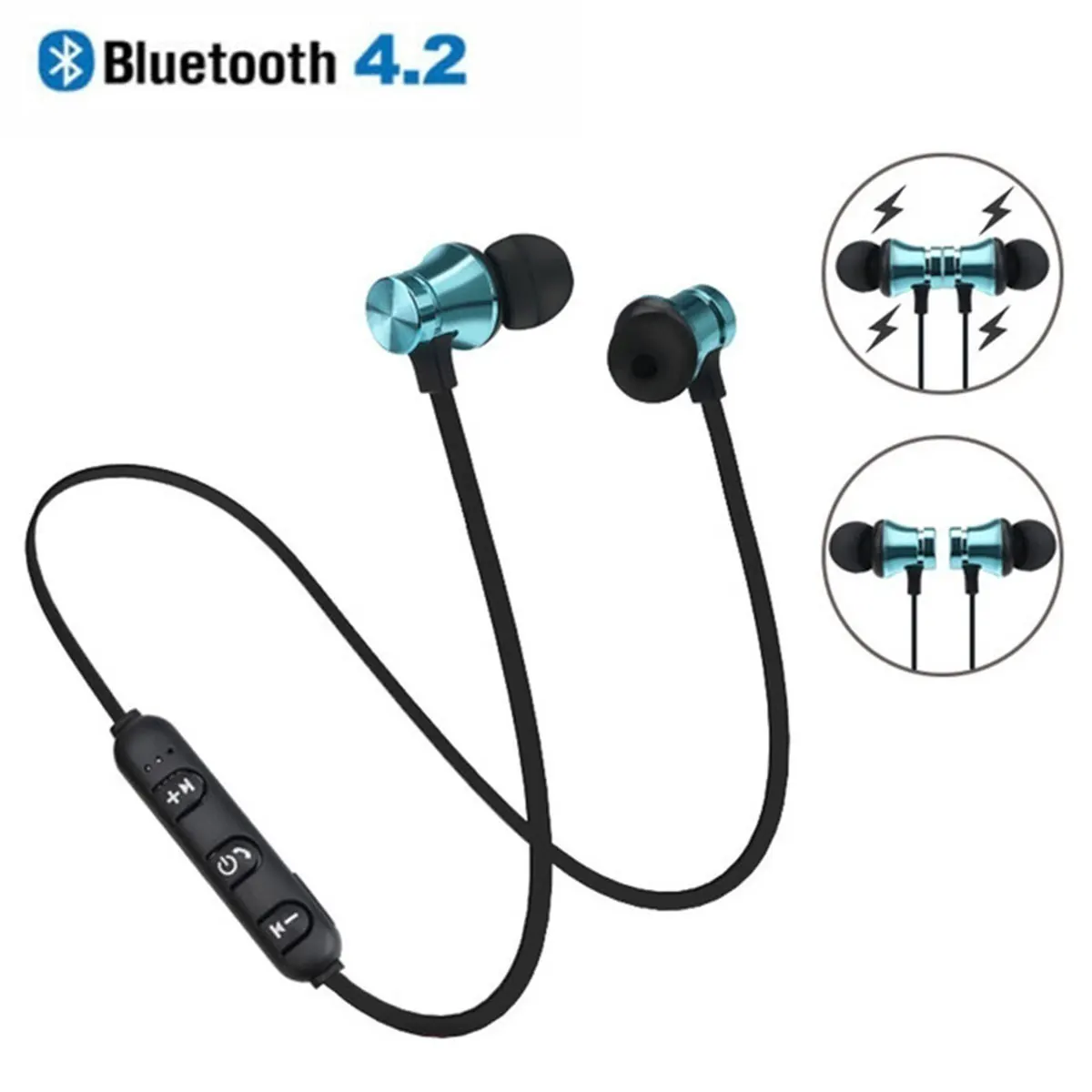 Bluetooth наушники беспроводные с микрофоном магнитные Спортивные гарнитура