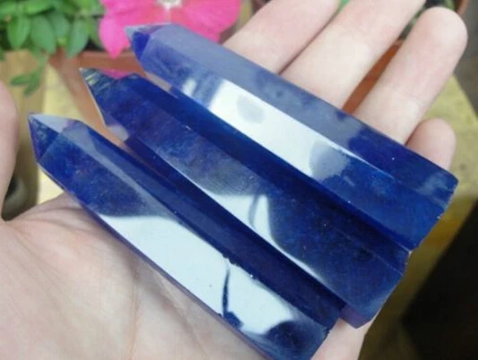 

A 422Pretty Blue Quartz Crystal single Terminated Wand Healing (0601)
