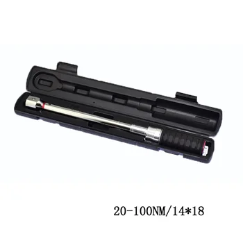 Buy High Precision Torque Wrench 20-100NM Preset Tension-indicating Wrench Interchangeable Torque Spanner 14x18mm Interface