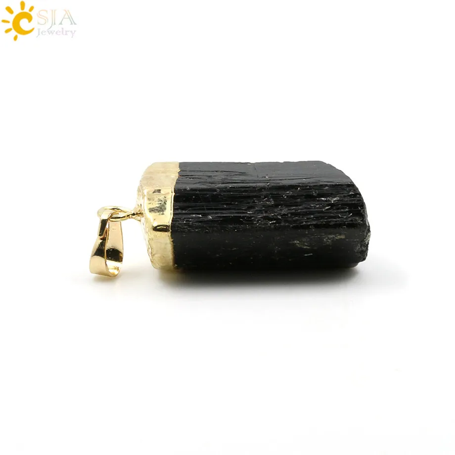 Natural Black Tourmaline Stone Pendant
