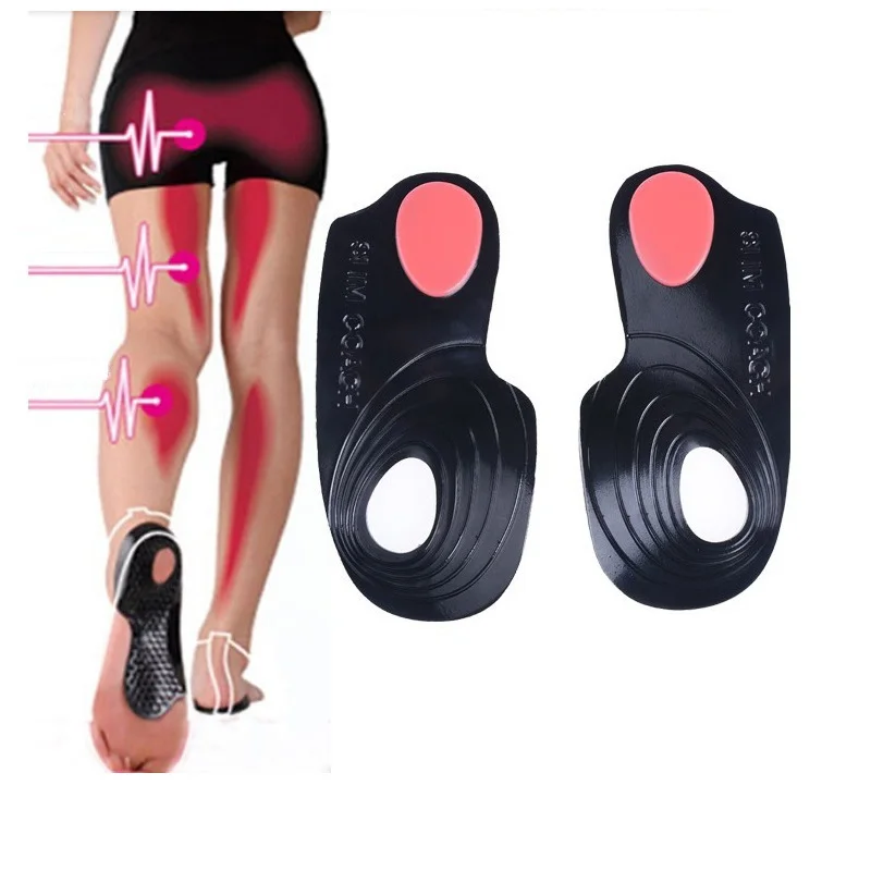 

2 pairs = 4 pcs Silicone 3/4 length X/O-Legs Orthopedic Insoles Flat Foot Orthotics corrector Massaging Shoe Insole Pad