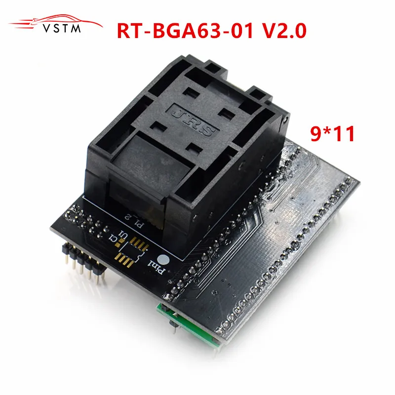 

BGA63 Adapter for RT809H Programmer Socket RT-BGA63-01 V2.0 0.8MM 9x11 Limiter Frame