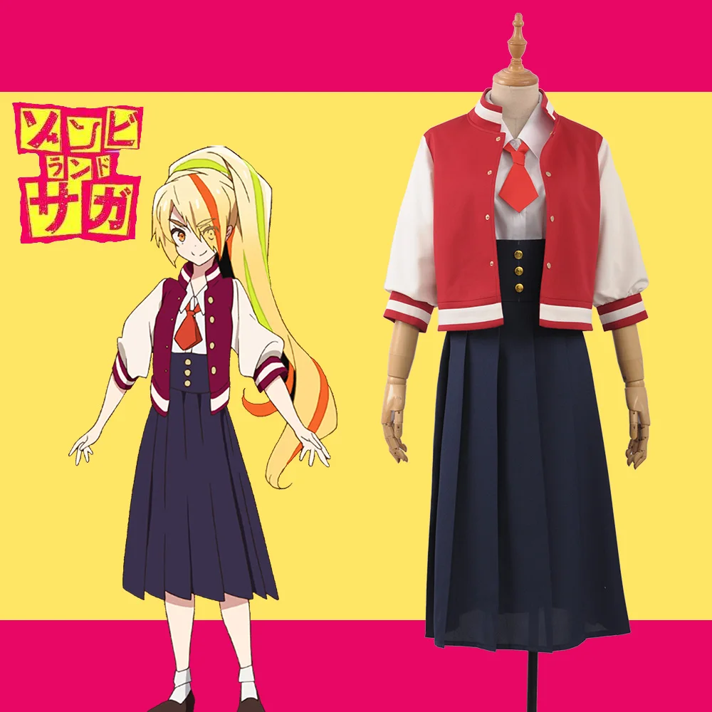 2018 Horrible Anime ZOMBIE LAND SAGA Zonbii Ni-go Saki Nikaido Fancy Stage Girls Cosplay Costume Adult Outfit Clothing Dress 2018 Horrible Anime ZOMBIE LAND SAGA Zonbii Ni-go Saki Nikaido Fancy Stage Girls Cosplay Costume Adult Outfit Clothing Dress