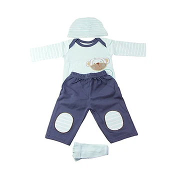 

Nicery Handmade Baby Doll Clothes Accessories Design for 20-22inch 50-55cm Reborn Baby Doll Clothes Sets Blue Trousers