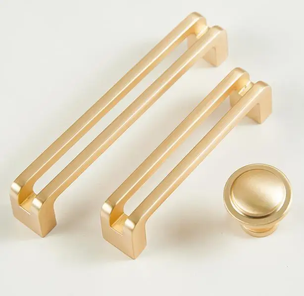 

3.75'' 5'' 6.3'' Brushed Gold Dresser Handles Knobs Door Pulls Handles Modern Drawer Pull Knobs Kitchen Cabinet Pull Handle Knob