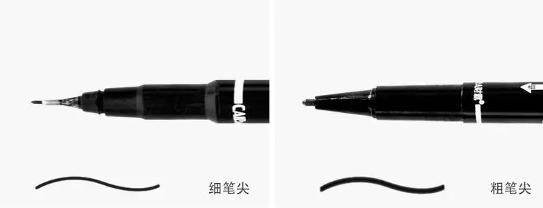 Small Two-Headed Marker Pen Waterproof Garden Fadeless Black Ink Token Pen Gardening Plant Labeling Stationery Supplier 1pcs