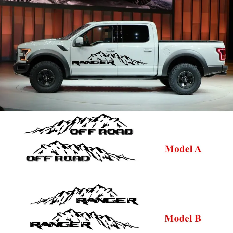 Off Road Pickup Trunk Sticker Auto Door Side Decor Sticker Car Styling Body Vinyl Decal For F-150 Ranger NAVARA D-MAX HILUX (10)