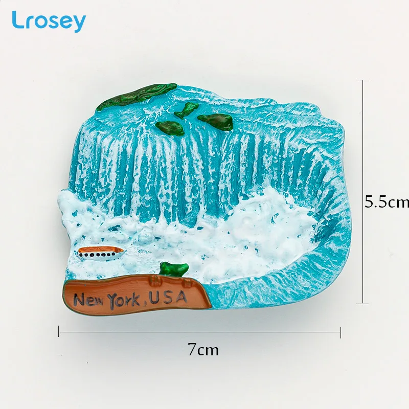 3D магнит на холодильник, сувенир, домашний декор, Греция, Нью-Йорк, Таиланд, смола, холодильник, магнитная наклейка, кухонные украшения, аксессуары - Цвет: New York Falls