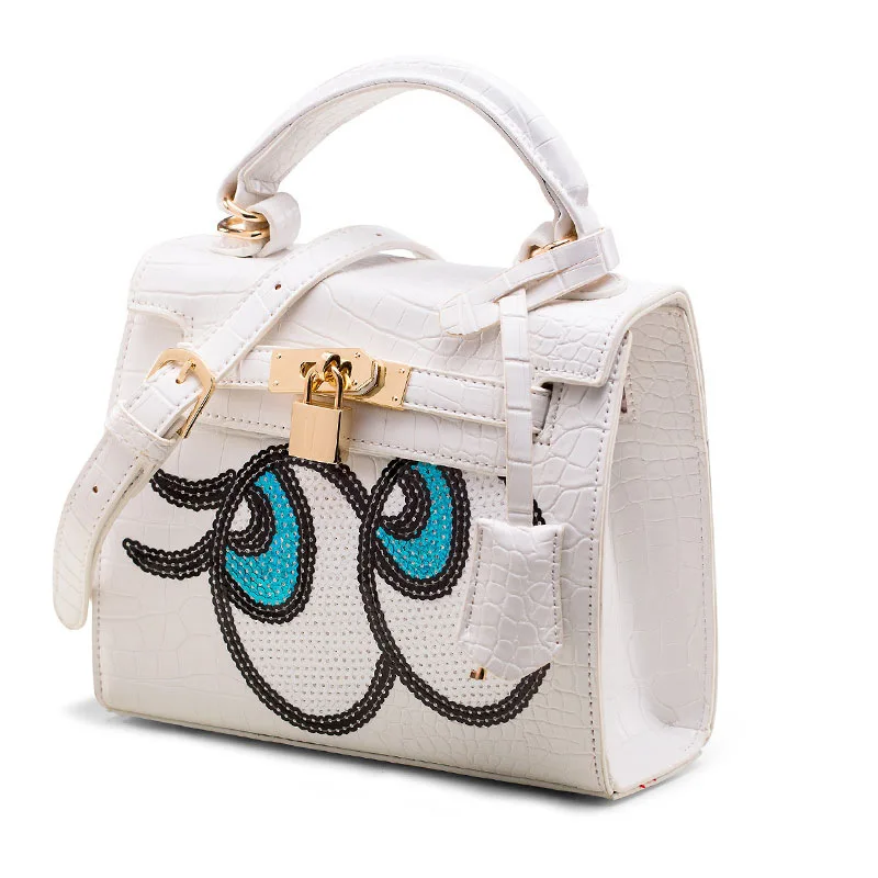 

Shoulder Bags Eye bag ladies handbags Crocodile women bag with lock messenger bags sequins bolsa SpongeBob kil famous brands