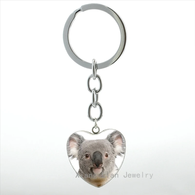 2017 new fashion Cute Koala keychain lovely animal Koala heart shaped