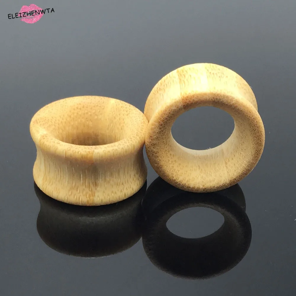 2 pcs fashion Expanders men's ear plugs tunnels bamboo wood 8mm 20mm