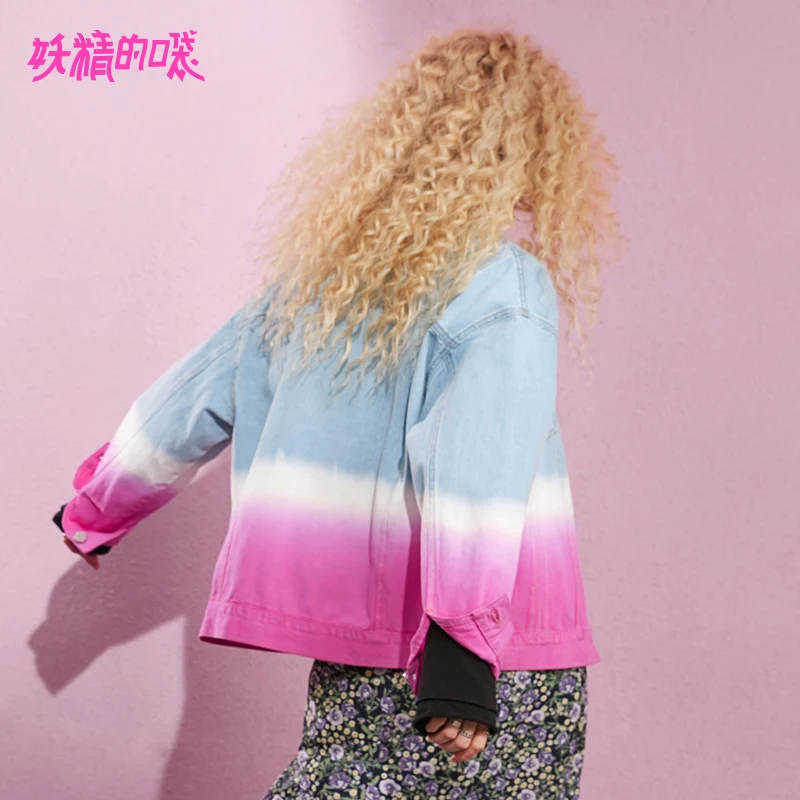 price reduction  ELFSACK 2019 New Stylish Woman Jackets Cotton Full Color Patchwork Women Coats Turn-down Collar Ove