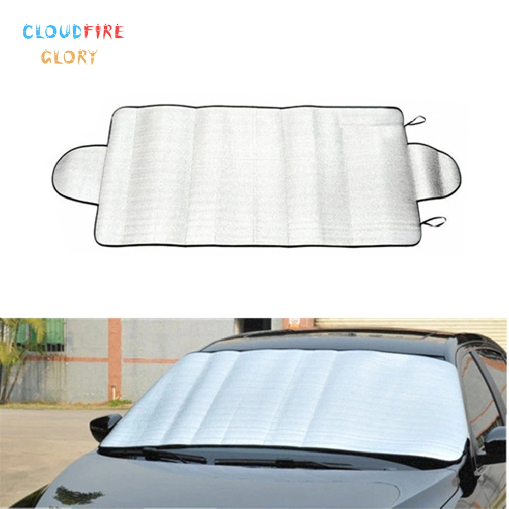 

CloudFireGlory Universal 4 Seasons Car Front Windshield Prevent Snow Ice Cover Frost Sun Visor Shade Dust Protector 150x70 cm