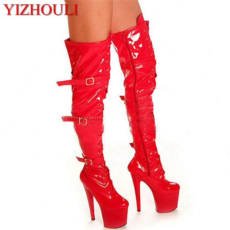 

20cm classic over the knee boots high heel shoes sexy 8 inch thigh high boots for women sexy clubbing high heels