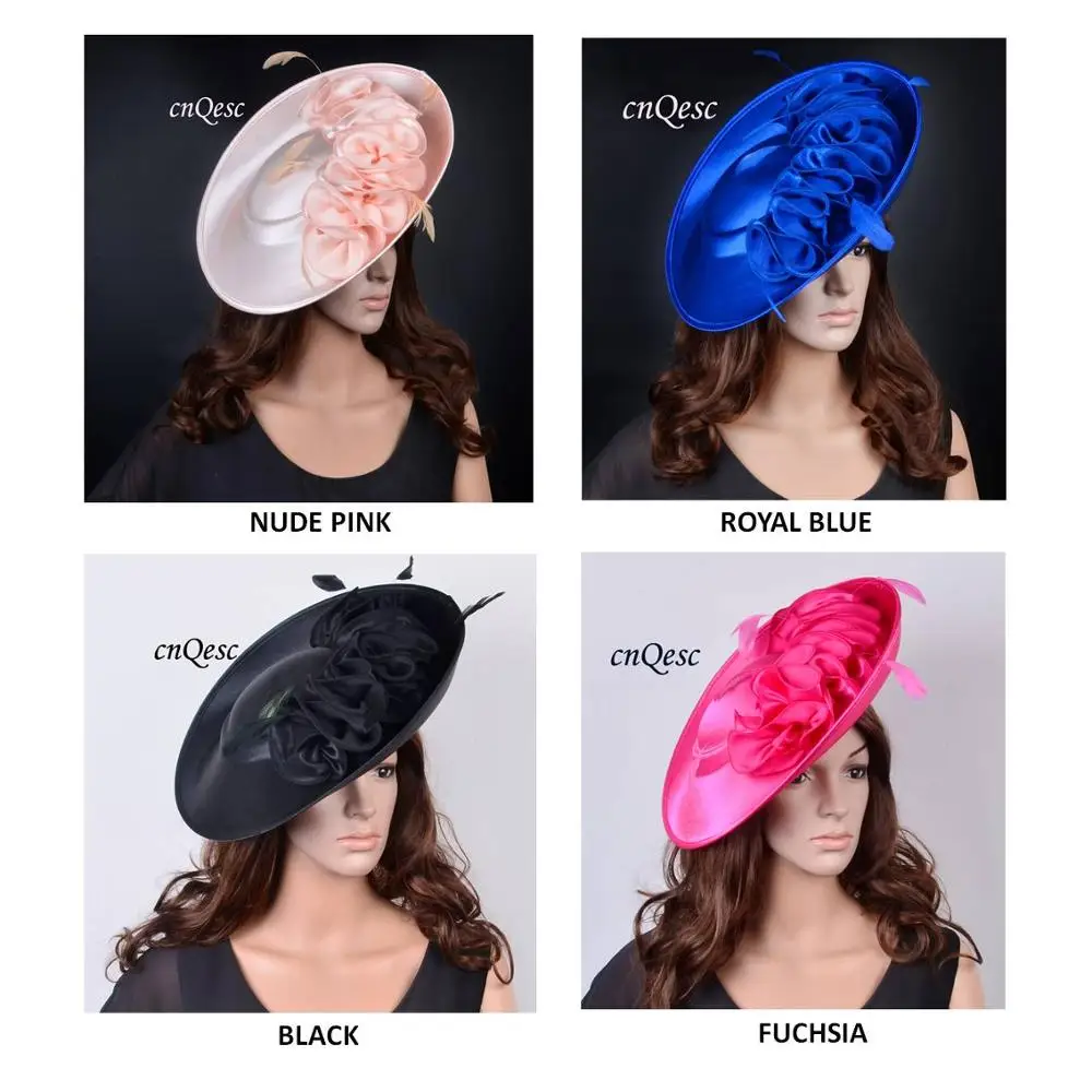 NEW Wholesale Elegant Large saucer disc satin fascinator Formal dress
