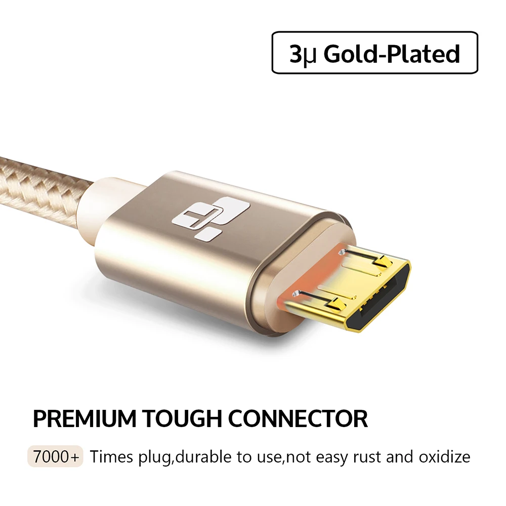 الأصلي المصغّر usb كابل ، TIEGEM سريع شحن شاحن USB للهاتف المحمول كابل 1/2/3 M كبل مزامنة بيانات لسامسونج HTC LG الروبوت