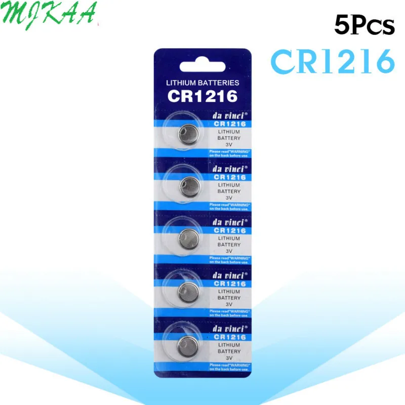 

5pcs/pack CR1216 Button Batteries DL1216 BR1216 Cell Coin Lithium Battery 3V CR 1216 5034LC For Watch Electronic Toy Remote
