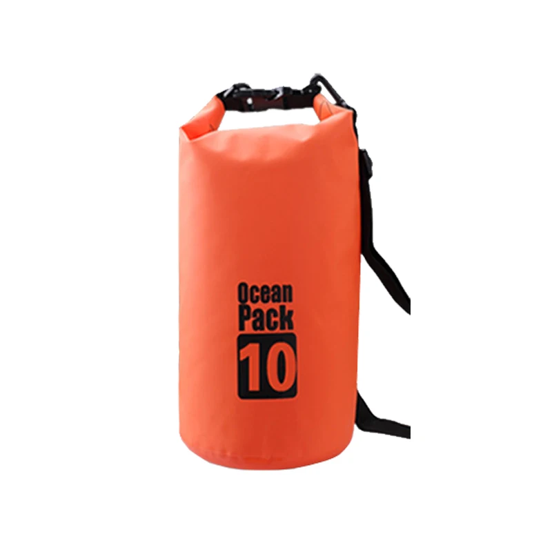 10L Outdoor Waterproof Bag Camping Trekking Dry Impermeable Backpack Swimming Beach Bike Accessories Ocean Pack Water Resistant - Цвет: Orange