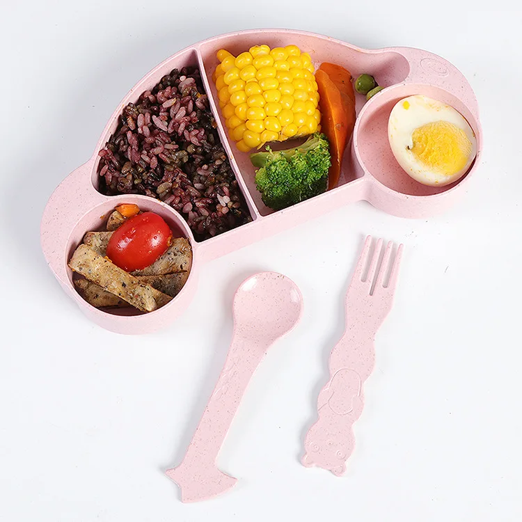 New Children Baby Plate Bamboo Tableware Set Cartoon Car Kids Baby Dishes for Feeding Baby Eat Food Sub-grid Bowl Children Plate New Children Baby Plate Bamboo Tableware Set Cartoon Car Kids Baby Dishes for Feeding Baby Eat Food Sub-grid Bowl Children Plate