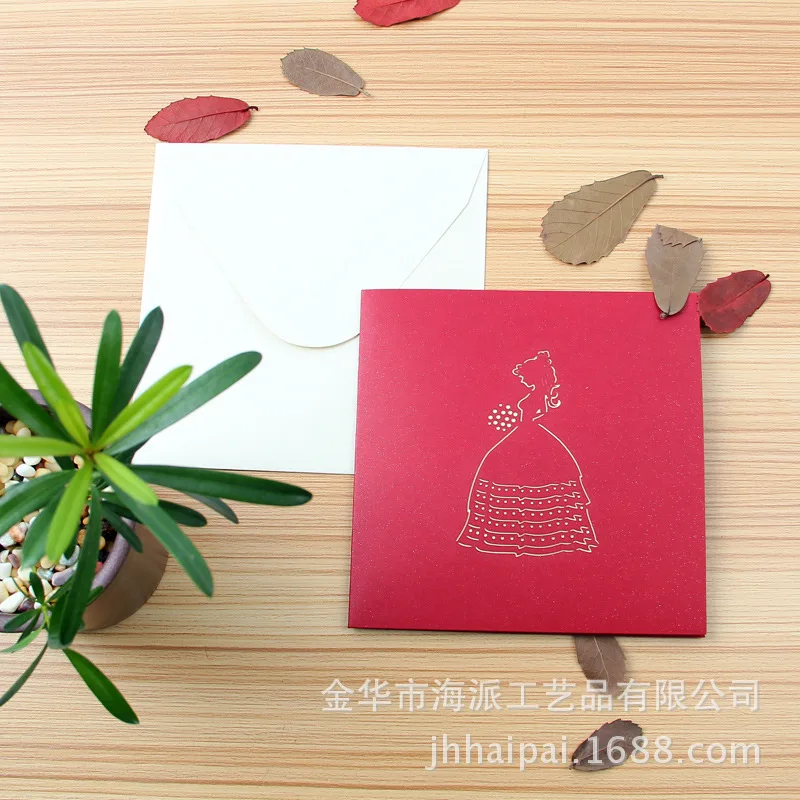  Factory direct romantic wedding 3D stereo creative valentine wedding wedding invitation invitation - 32700639324