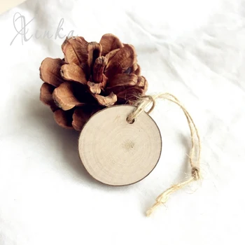 

Wooden Tag DIY wood slice with hole and hemp rope, Wedding Decoration Favors, Rustic wedding vase filler, mini coasters