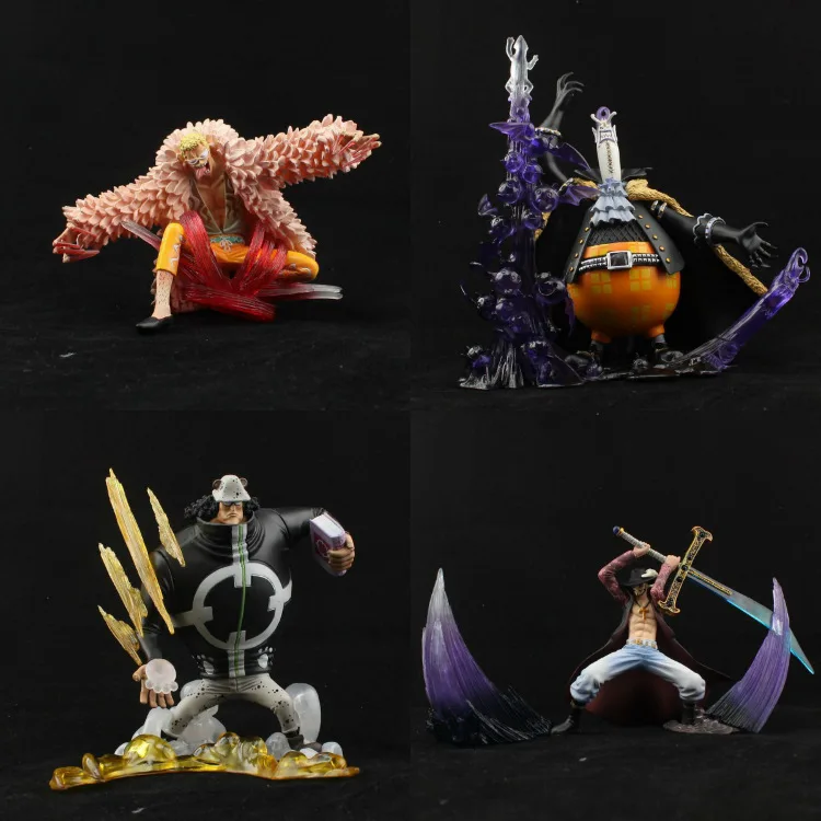 

Anime One Piece Action Figure Doflamingo Kuma Mihawk Moria Pvc Collection Figurine Model Toys 13cm Seven Warlords of the Sea