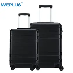 WEPLUS 2 шт./компл. Дорожный чемодан на колесиках Hardside бизнес чемодан с колёса TSA замок Spinner чемодан 20 24 дюймов
