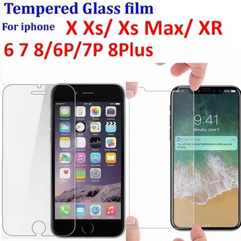 

9H 0.3MM Premium Explosion Proof Tempered Glass Screen Protector flim For iPhone X Xs Max XR 8 7 6S 6 plus 5S 5C 2000set/lot