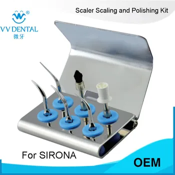 

2 SETS SRSPKS SIRONA PerioSonic scaler tooth scaling polishing and whitening kit with polisher brush